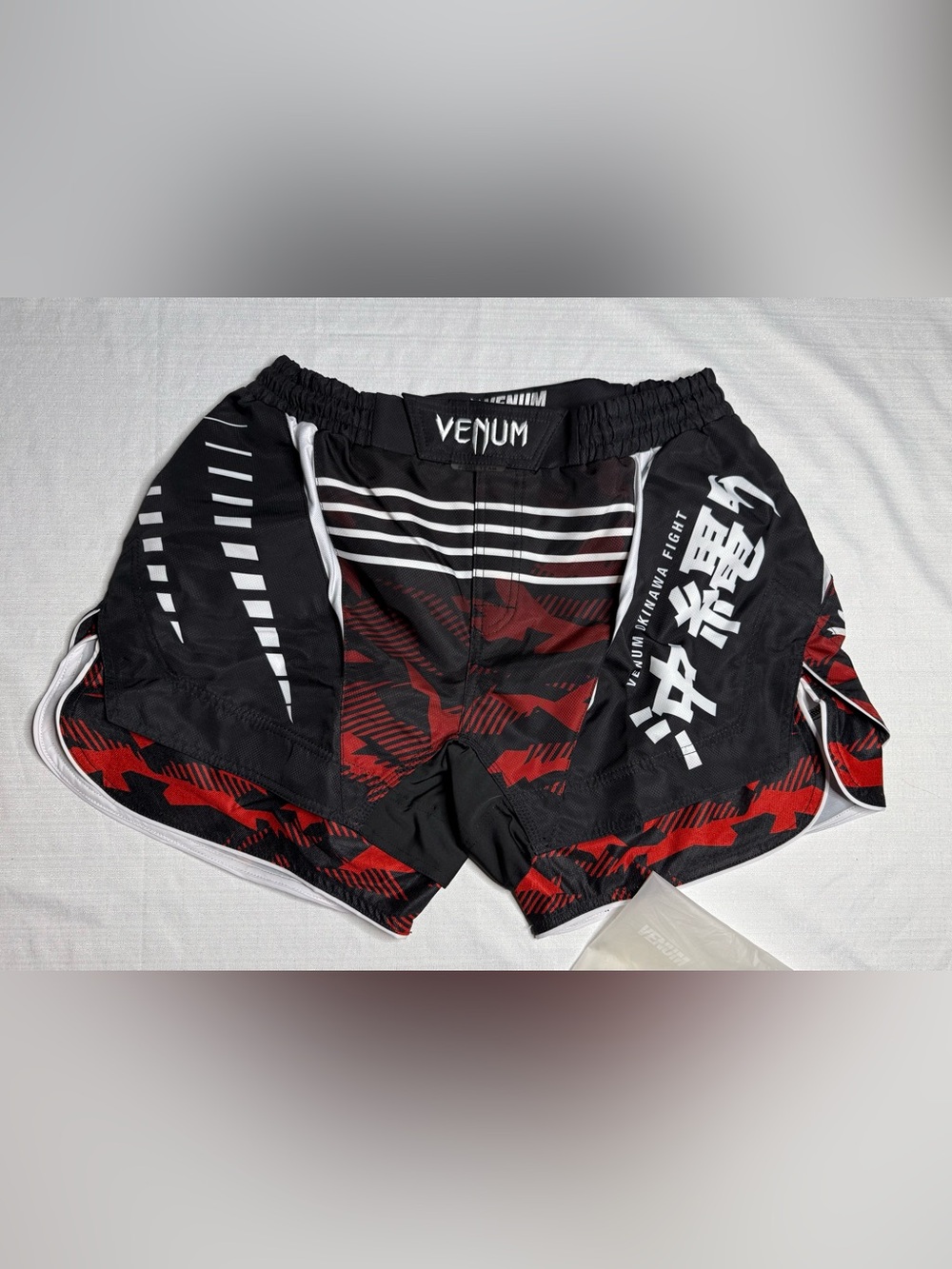 Venum Okinawa 2.0 Muay Thai Fight Shorts Black Red XXL New